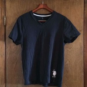 Black U.S. Polo Association V-neck T-shirt